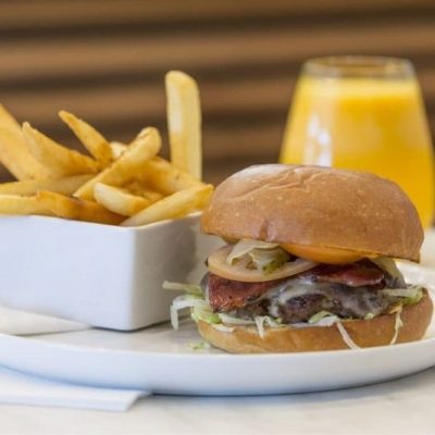 Tandoori Burger with Chips Restaurant